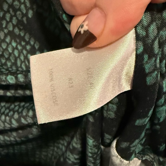 Atlein Green and Black Snake Skin Print Dress, size 40 - Picture 4 of 9